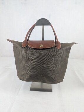 Authentic Longchamp Le Pliage Tote Bag Green Nylon - Used - Solid Condition